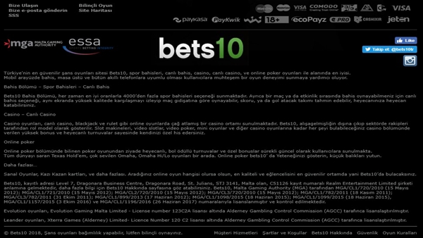 bets10 yasal mı