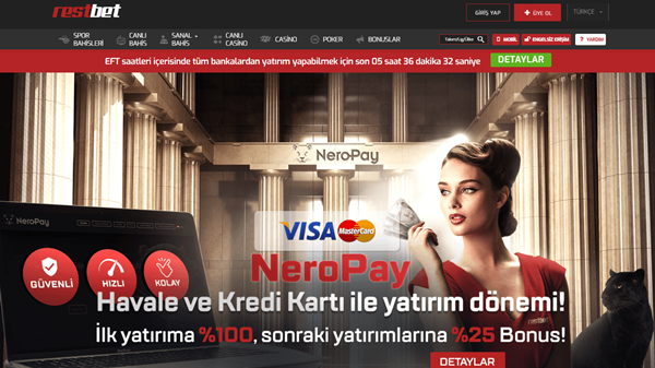 Restbet’ten Neropay Yatırımlarına 300 TL Bonus