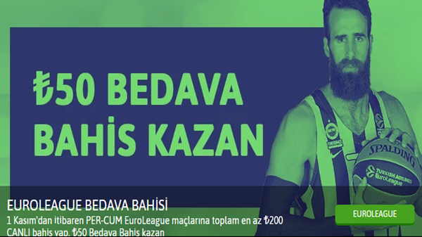 Youwin’den Euroleague Maçlarına 50 TL Bedava