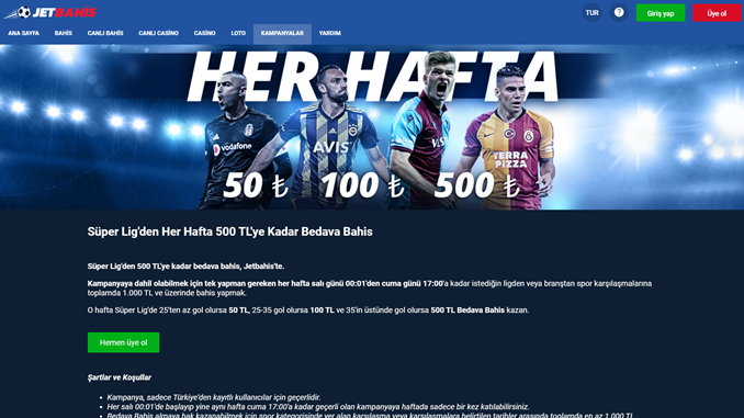 Jetbahis’ten Süper Lig Son Haftasına Özel Bonus